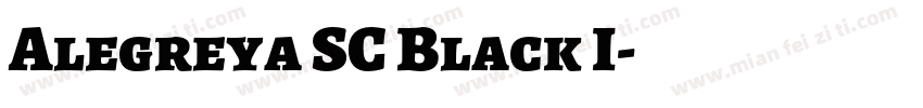 Alegreya SC Black I字体转换